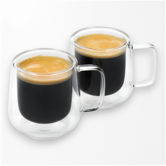 2pc Siena Double-Walled Espresso Glasses Set, 100ml