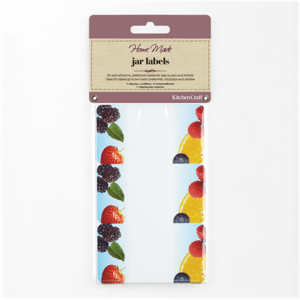 Pack of 30 Jam Jar Labels - Fruit