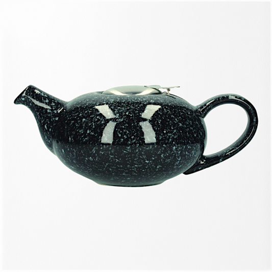 Pebble Flecked Black Filter Teapot - 4 Cup