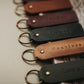 "Breathe" Leather Encouragement Keyring - Conker