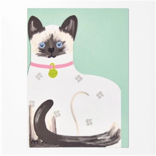 Raspberry Blossom - Siamese Cat card