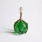 Glass Buoy Wrapped In Rope - 10cm Green