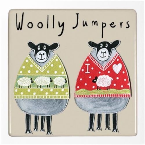Woolly Jumpers Ceramic Coaster