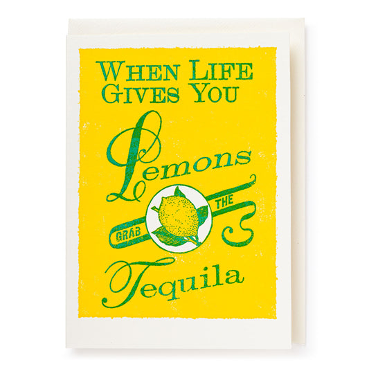 Lemons and Tequila Letter Press Card