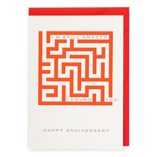 Amazed I Found You Letter Press Anniversary Card