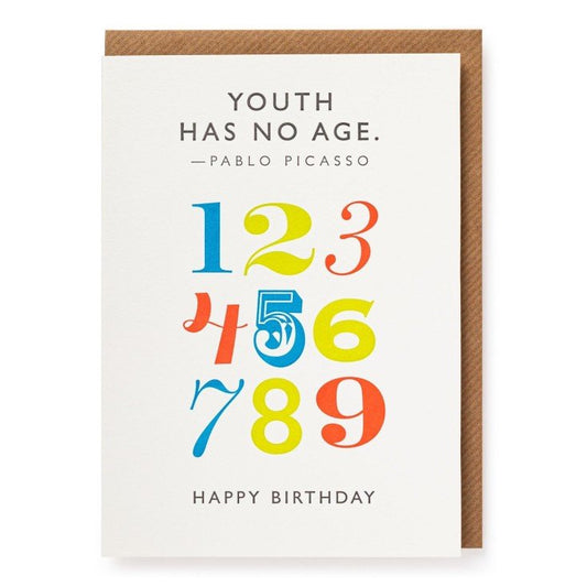 Picasso Youth Letter Press Birthday Card