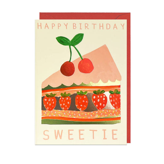 Happy Birthday Sweetie Foiled Card