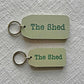 THE WOODEN POSTCARD COMPANY - THE SHED Wooden Key Tag: 6x Mini Tags (8x4cm)