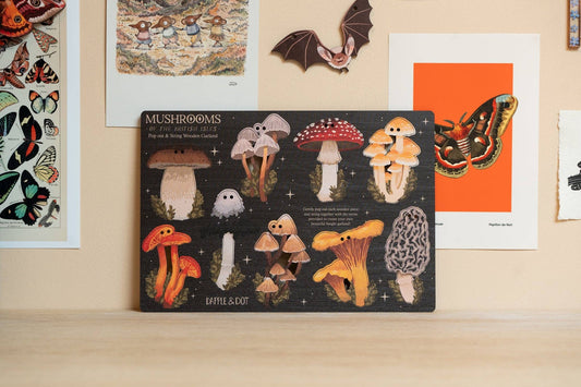 Dapple & Dot - MUSHROOMS OF THE BRITISH ISLES WOODEN GARLAND