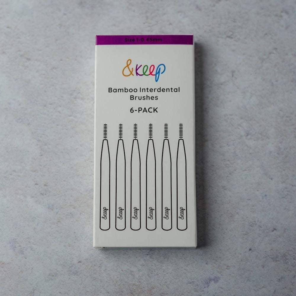 Bamboo Interdental Brushes: Size 0 - Pack of 6