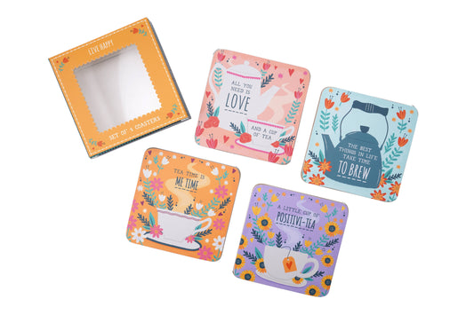 CGB Giftware - Live Happy Set of 4 Coasters