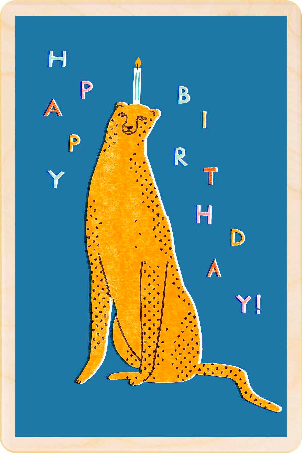 THE WOODEN POSTCARD COMPANY - HAPPY BIRTHDAY wooden postcard