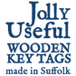 THE WOODEN POSTCARD COMPANY - FRONT DOOR Wooden Key Tag: 6x Mini Tags (8x4cm)