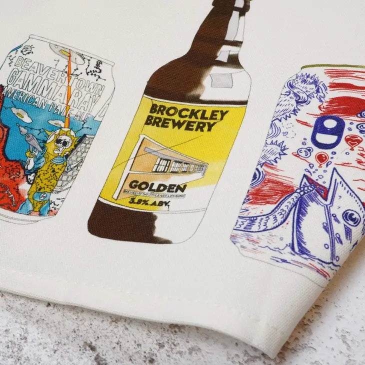 Illustrated Craft Beer Tea Towel