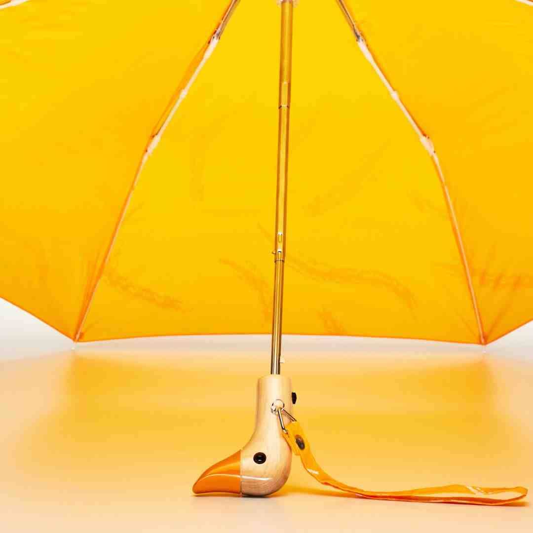 Saffron Yellow Brush Compact Eco-Friendly Duck Umbrella