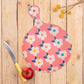 Enamelhappy - Chopping Board Rose Pink Retro Floral Kitsch Colourful Fun: Pink