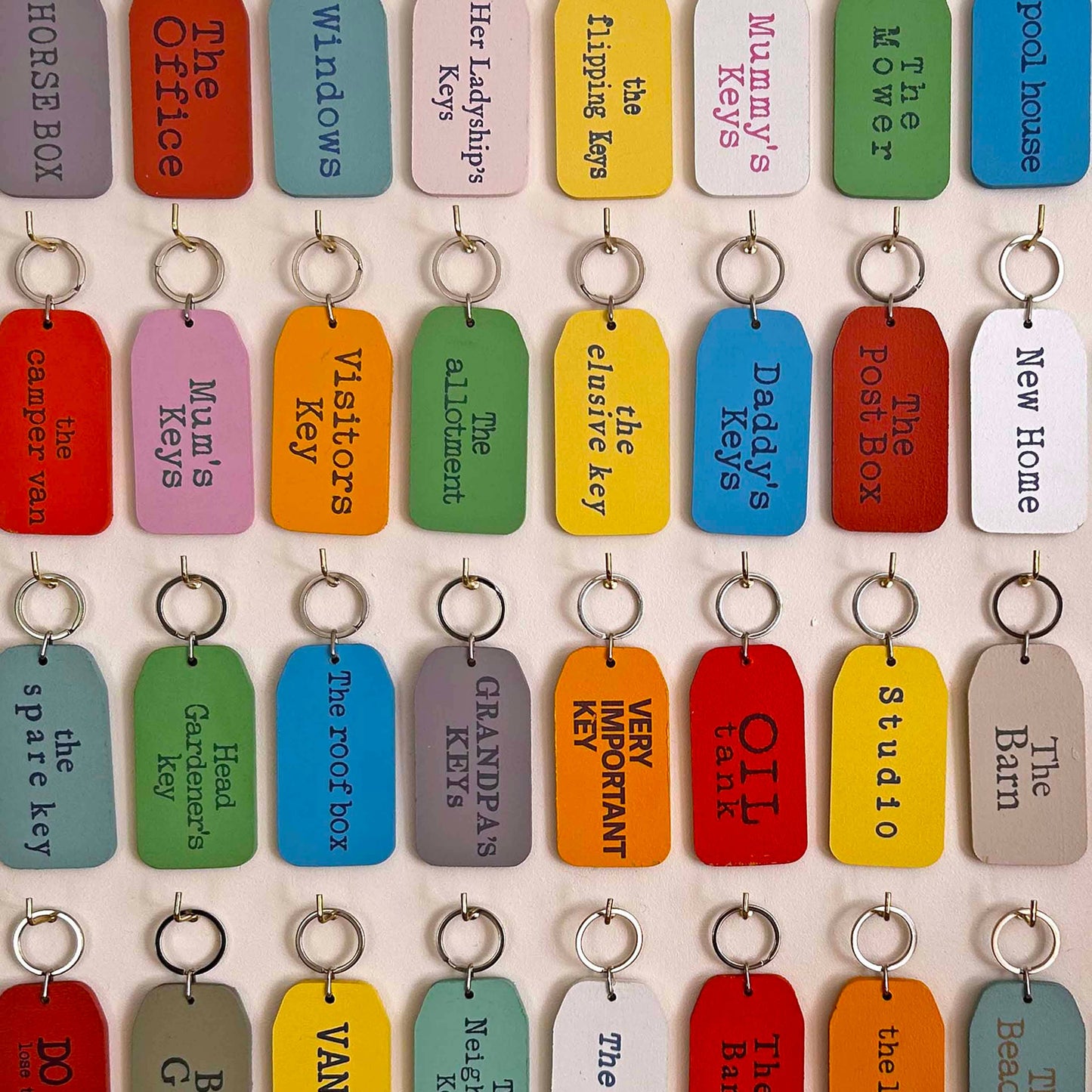 THE WOODEN POSTCARD COMPANY - THE SHED Wooden Key Tag: 6x Mini Tags (8x4cm)