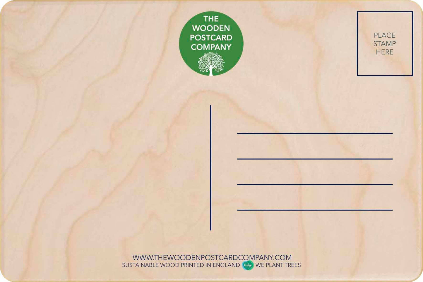 THE WOODEN POSTCARD COMPANY - PEAK DISTRICT sustainable wood postcard UK: Postcard