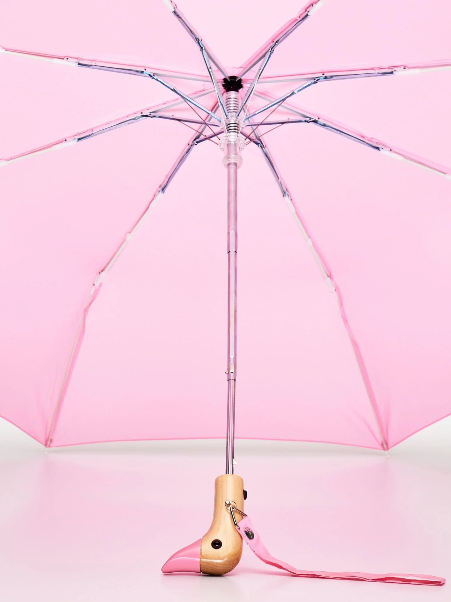 Pink Compact Eco-Friendly Wind Resistant Umbrella