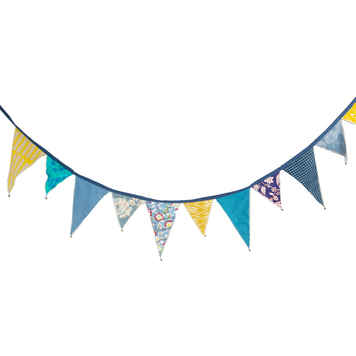 Souk Blue and Yellow Upcycled Cotton Bunting - 3m