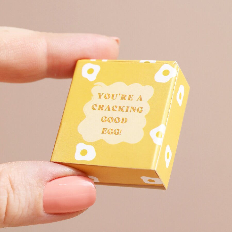 Tiny Matchbox Ceramic Token: Egg