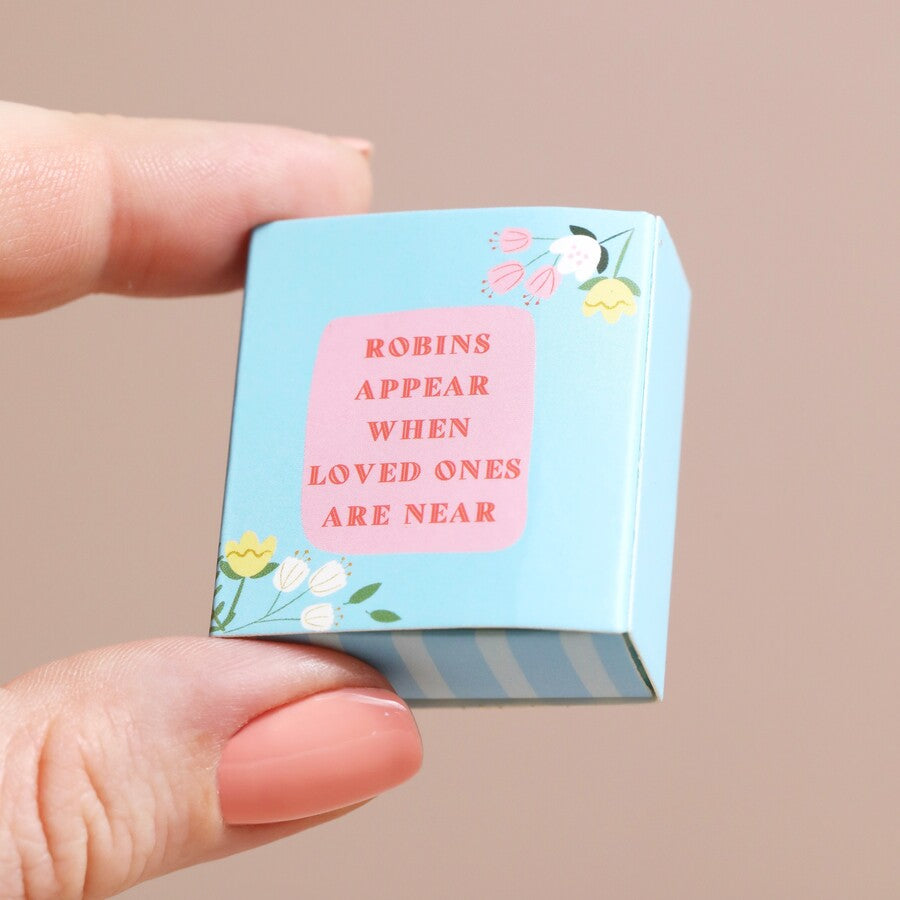 Tiny Matchbox Ceramic Token: Robin