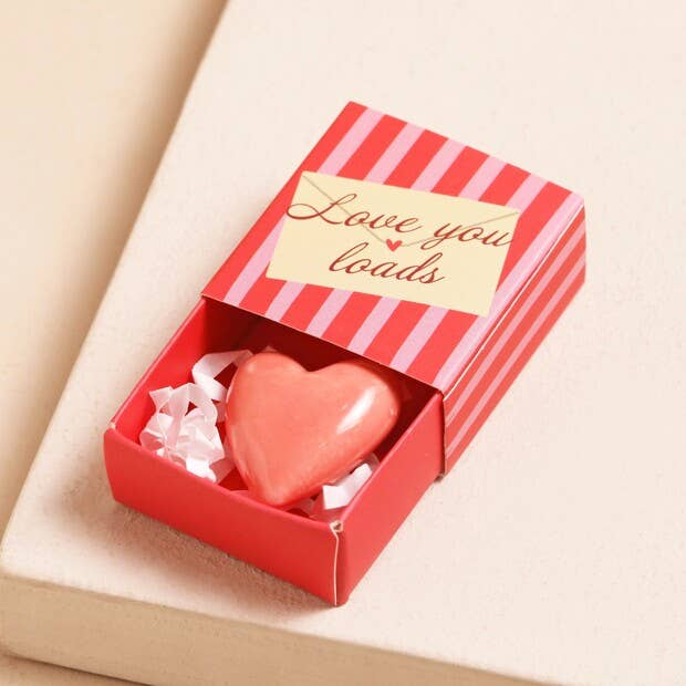 Tiny Matchbox Ceramic Token: Heart