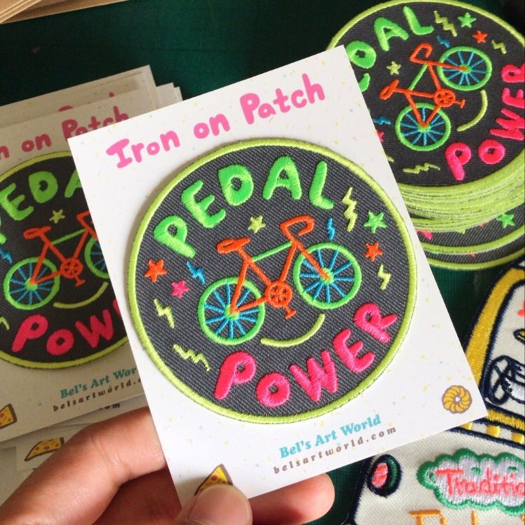 Pedal Power Iron On Patch