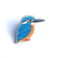 Sustainably Sourced Wooden Pin Badge - Kingfisher