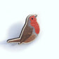 Sustainably Sourced Wooden Pin Badge - Robin