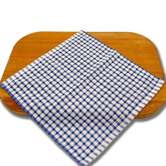 &Keep Cotton Checked Dish Cloth: Blue