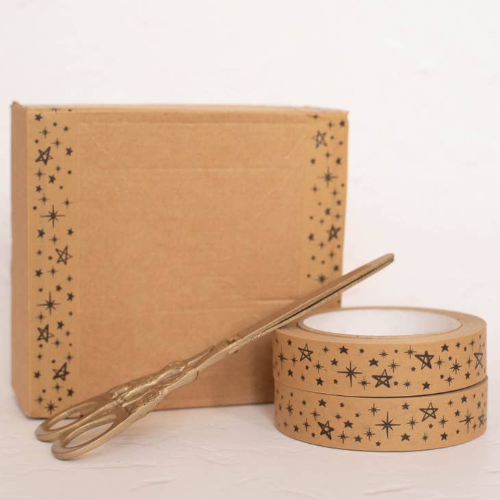 Stars on Brown Paper Tape