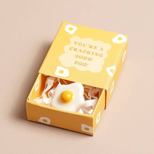 Tiny Matchbox Ceramic Token: Egg