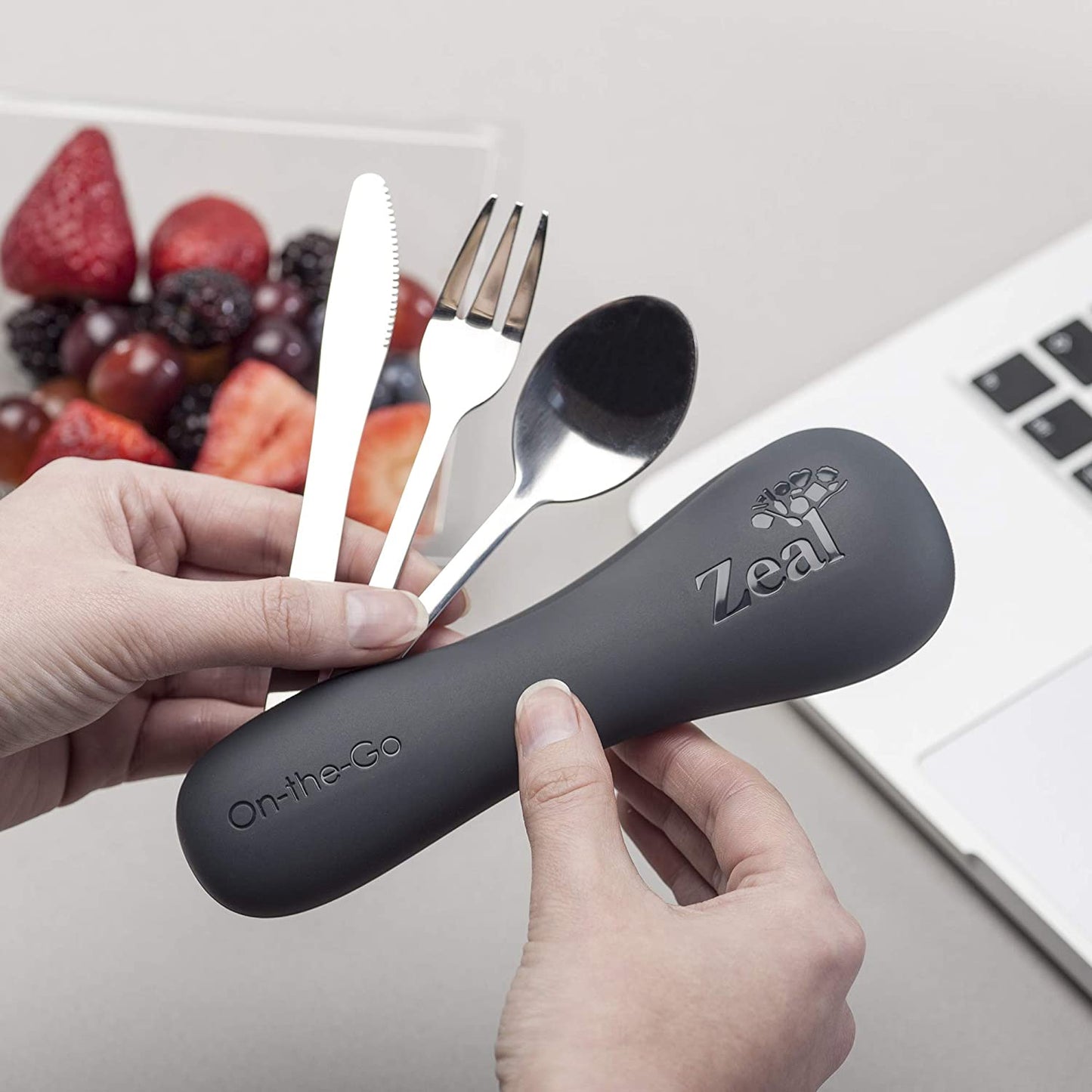 On the Go Cutlery Set in Silicone Case