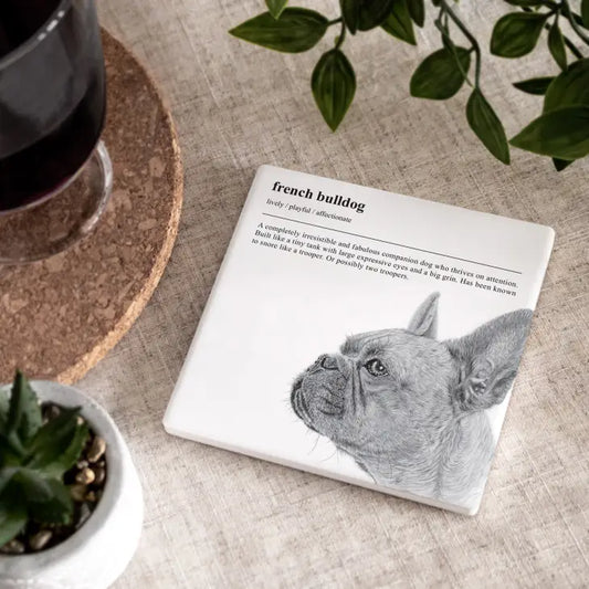 French Bulldog Breed Ceramic Coaster
