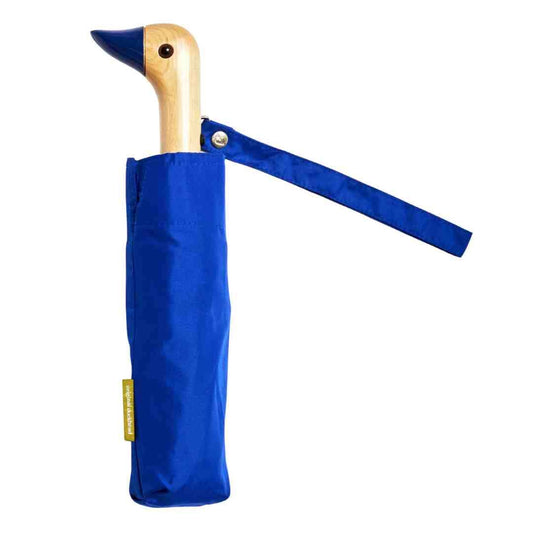 Royal Blue Compact Eco-Friendly Wind Resistant Umbrella