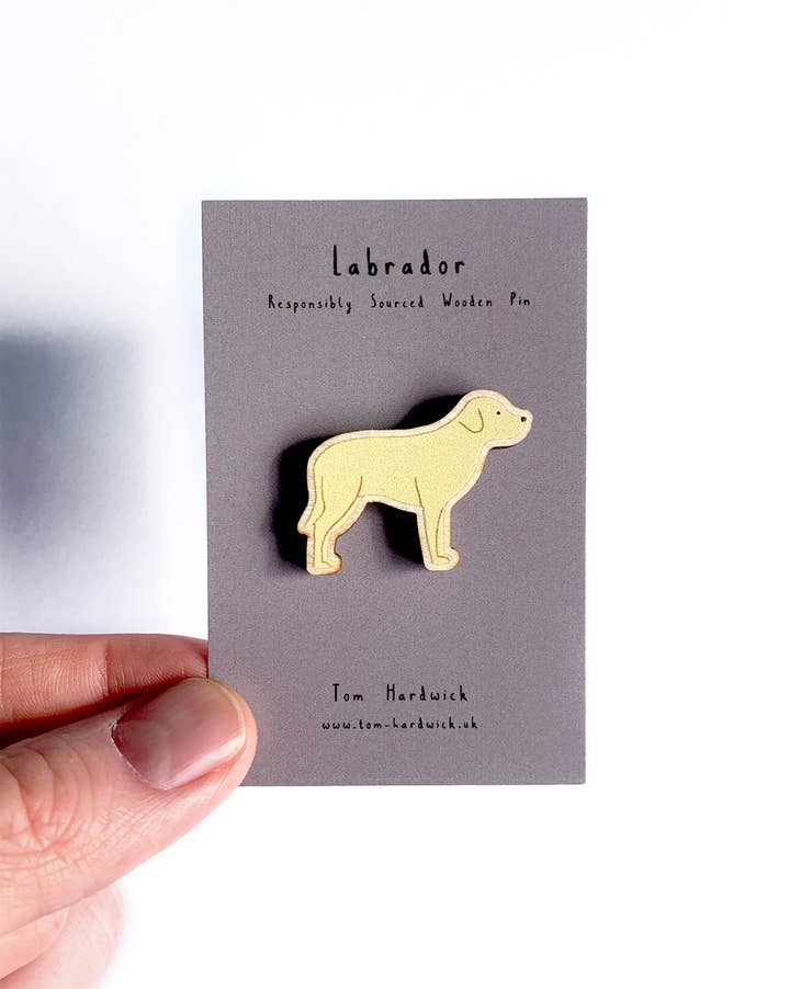 Labrador Wooden Dog Pin