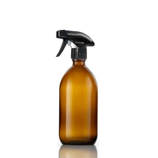 500ml Amber Glass Bottle with Spray or Pump Top