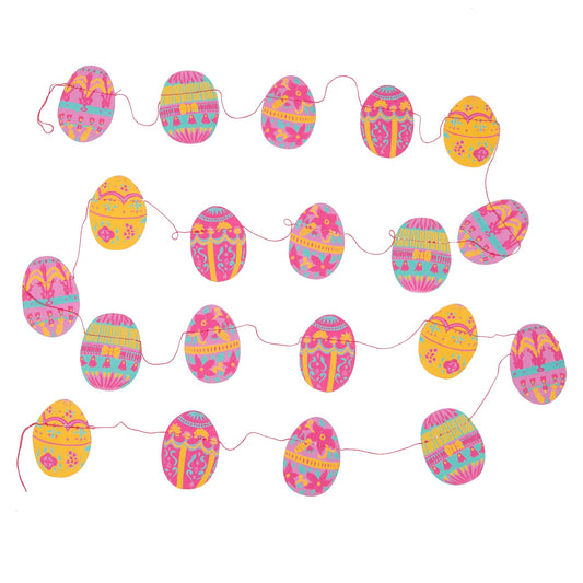 Printed Paper Easter Egg Garland