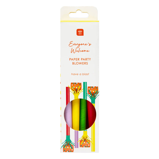 Plastic Free Party Blowers - 8 Pack
