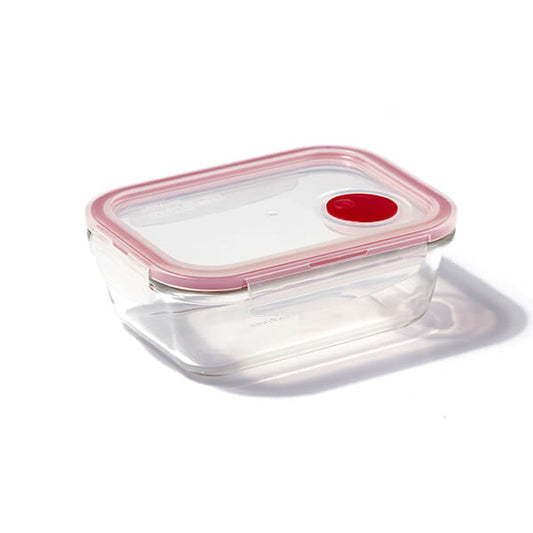 Rectangular Oven Glass Steam Vent Container - 630ml