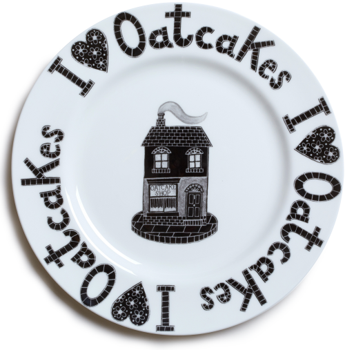 Locally Made Plate - I Love Oatcakes