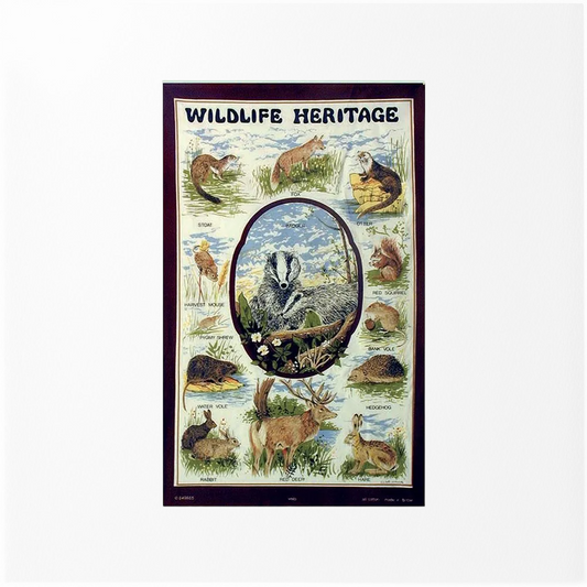 British Wildlife Heritage Tea Towel