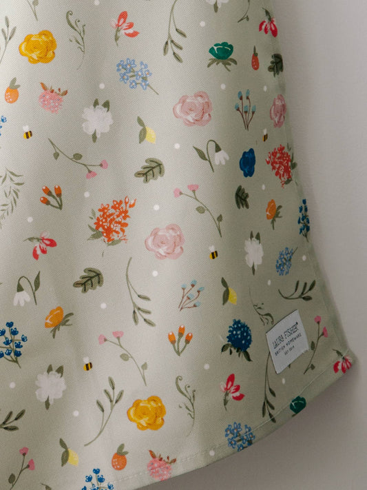 British Floral Meadow Tea Towel