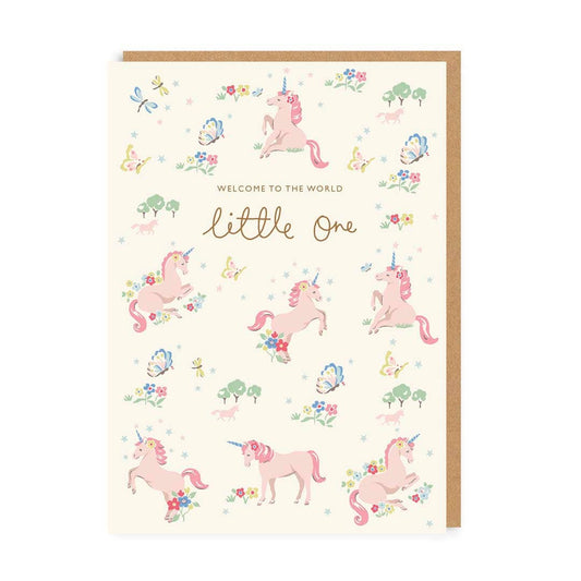 Hello Little One Unicorn Cath Kidston Greeting Card