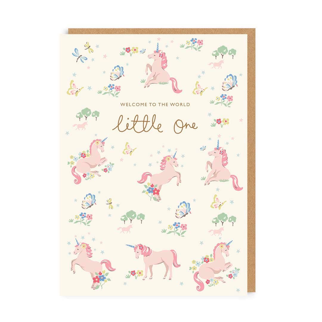 Hello Little One Unicorn Cath Kidston Greeting Card