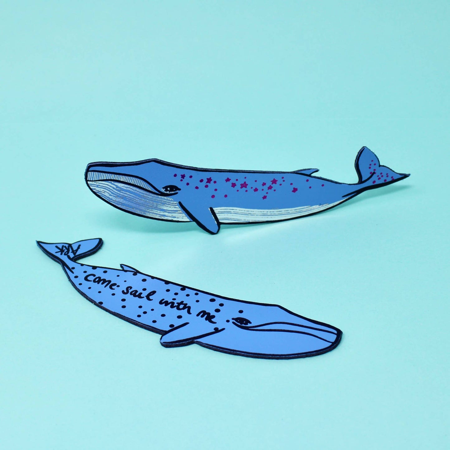 Whale 'Sail with Me' Bookmark