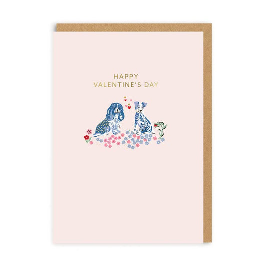 Puppy Fields - Happy Valentine's Day Card