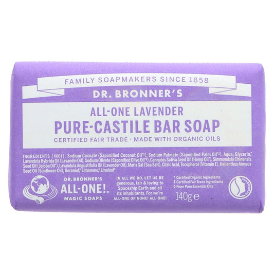Dr Bronner's Lavender Castile Bar Soap -140g