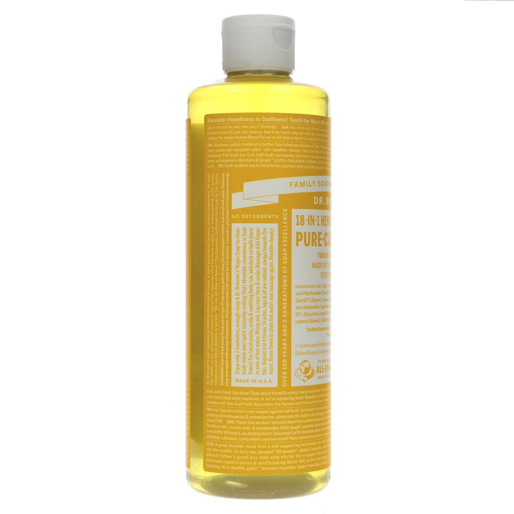 Dr Bronner's 18 in 1 Orange Castile Liquid Soap - 437ml